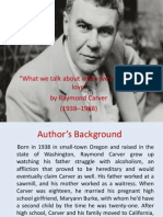 "What We Talk About When We Talk About Love" by Raymond Carver (1938-1988)