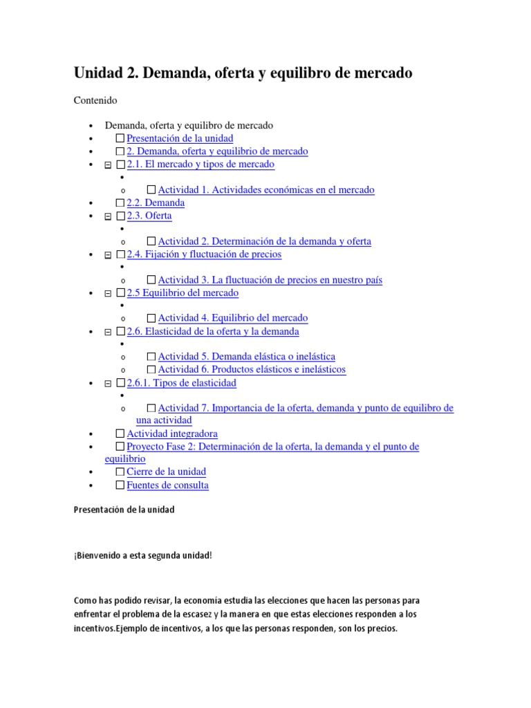 Demanda, Oferta y Equilibrio de Mercado | PDF | Oferta y demanda ...