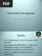 Total Quality Management: Introduction To TQM