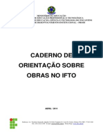 Caderno de Orientações Sobre Obras