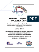 Convencion Colectiva Unica Trabajadores Universitarios 2013-2014