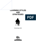 Learning Styles and Strategies Aug 2004