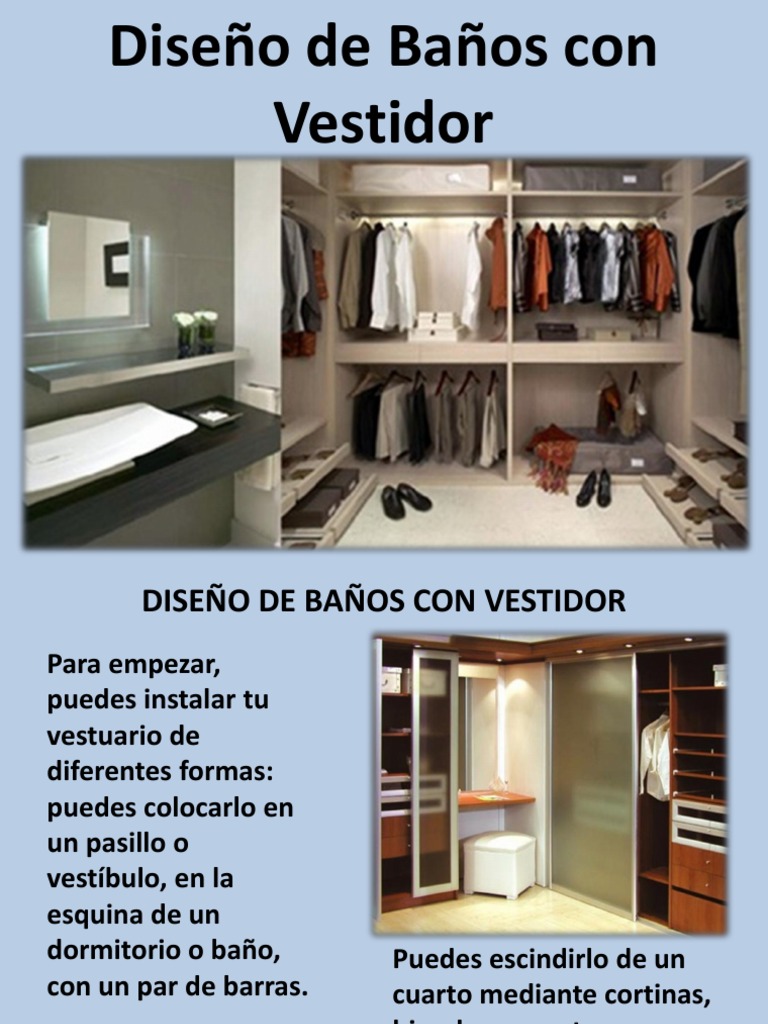 Diseño de Baños Con Vestidor