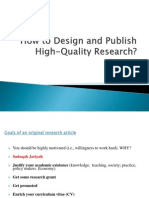 How To Design and Publish High-Quality Research