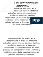 Tipos de Contaminacion Ambiental