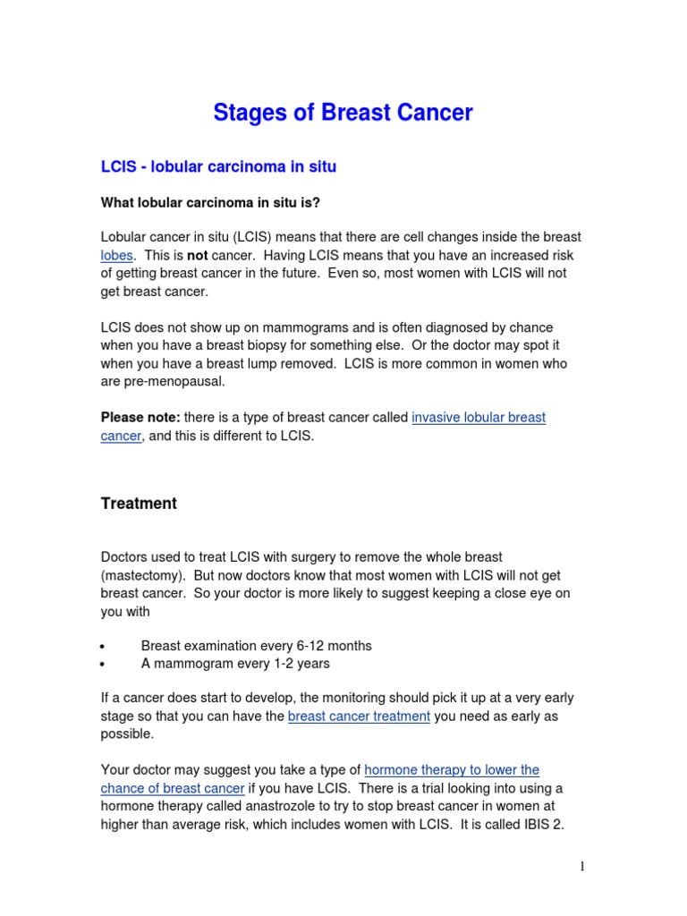 Understanding Breast Cancer Stages | PDF | Breast Cancer | Mammography