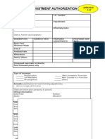 FORM - (3-12) SALARY ADJUSTMENT AUTHORIZATION