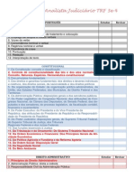 Programa Analista Judiciário TRF 3 e 4