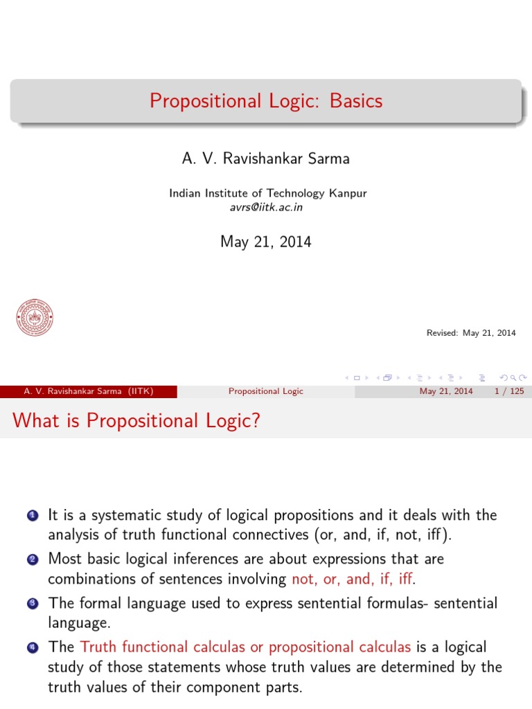 Prop Logic Interpretation (Logic) Validity