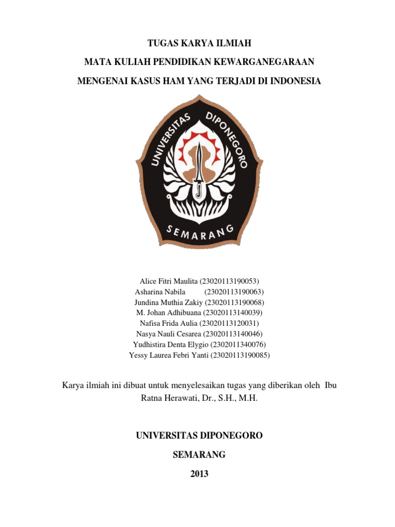 Tugas Pkn Kasus Pelanggaran Ham