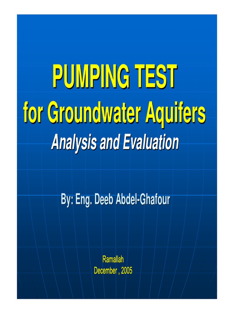Pumping Test PDF