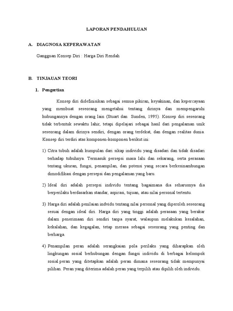 Harga Diri Rendah Lp Sp Harga Diri Rendah Lp Sp