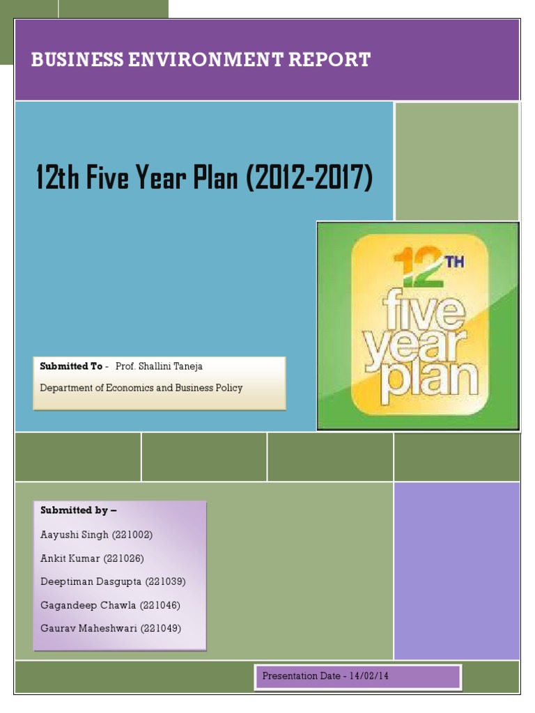 Business Environment Report: 12th Plan | PDF | Water Resources ...