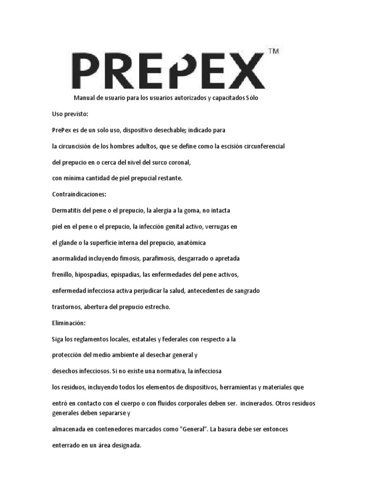 Prepex Manual en Español. | PDF | Circuncisión | Residuos