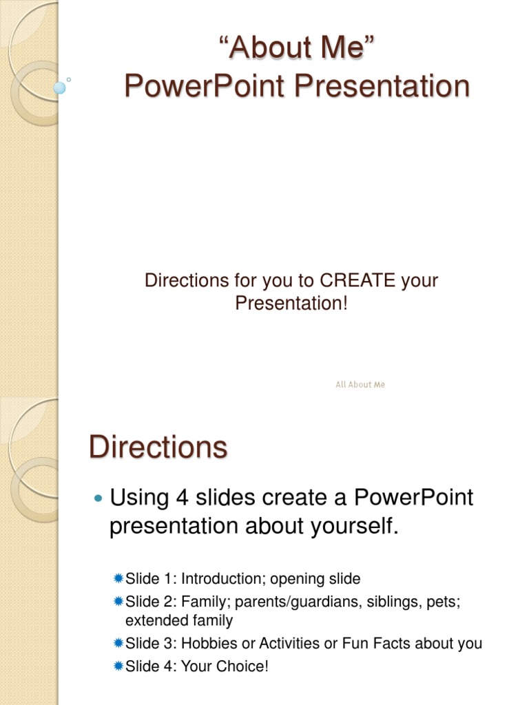 About Me Presentation