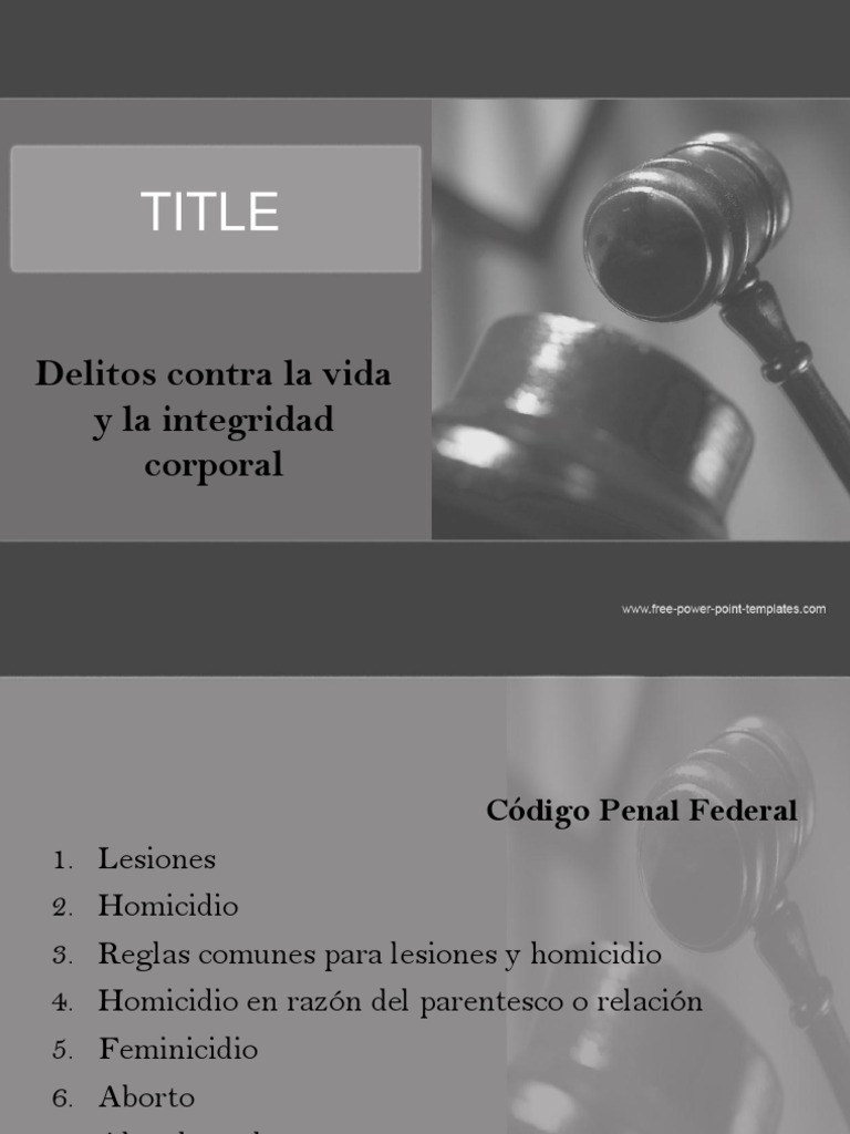 Delitos Contra La Vida y La Integridad Corporal | PDF | Delito | Homicidio