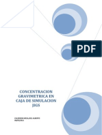 Concentracion Gravimetrica en Caja de Simulacion Jigs