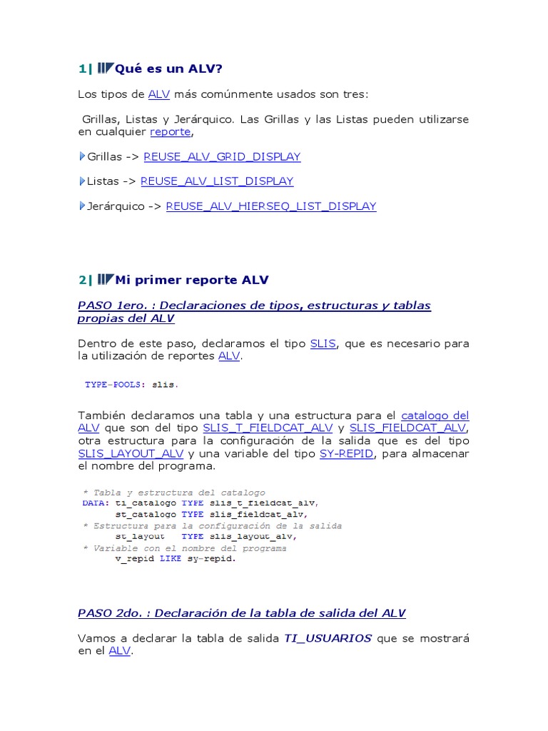 5-Reportes ALV RESUMIDO | PDF | Tabla (base de datos) | Ingeniería de ...
