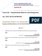 Organizational Behavior and Management by John Ivancevich, Robert Konopaske and Michael Matteson - 10e, TEST BANK 0078029465