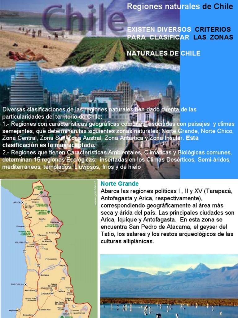 Clase I Zonas Naturales de Chile | PDF | Chile | Desierto
