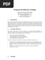 Projects in Software Testing