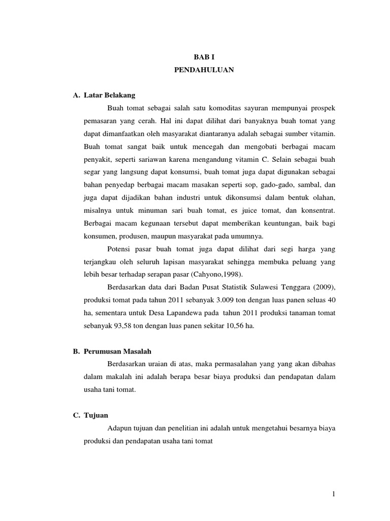 Proposal Tanaman Tomat