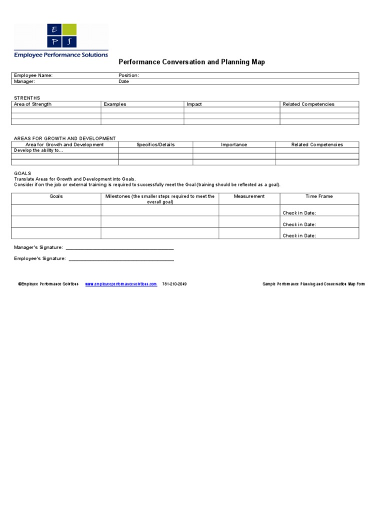 Performance Planning Map Template | PDF