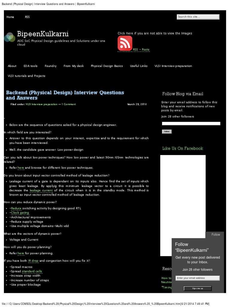 Backend (Physical Design) Interview Questions and Answers ...