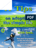 11 Tips On Adopting The Simple Life