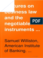 Lectures on Business Law and Instruments