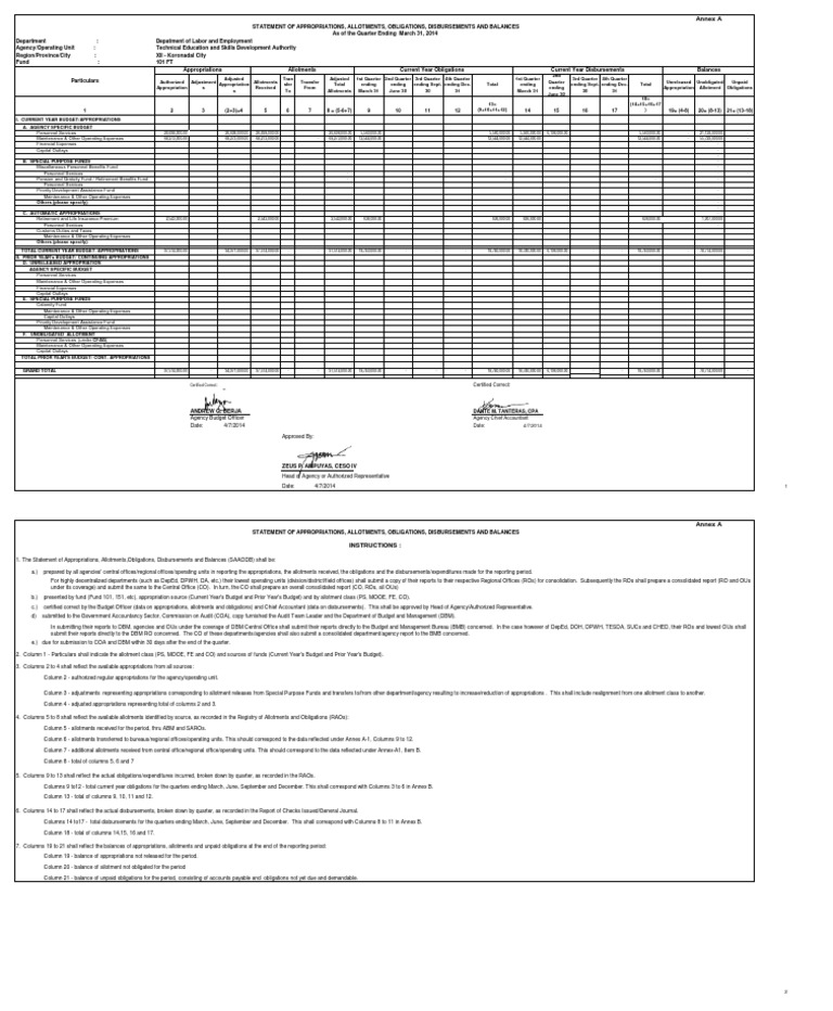 Saaodb 2014 1st QTR | PDF | Pension | Employment