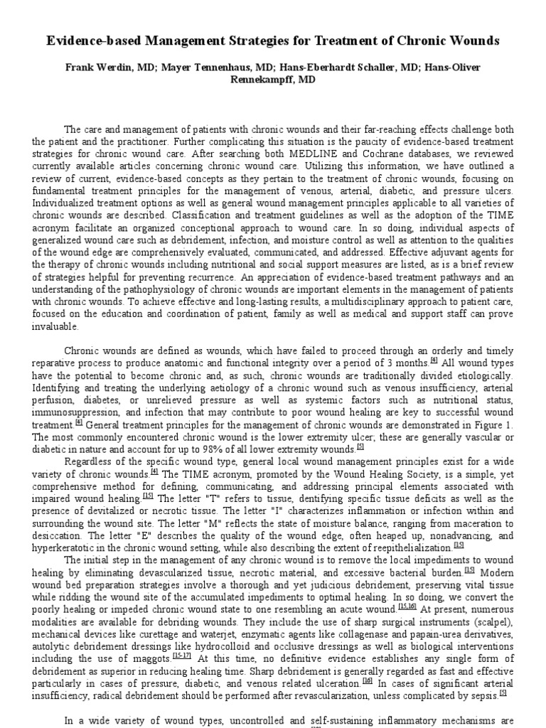 Evidence-Based Chronic Wound Management | PDF | Wound | Healing
