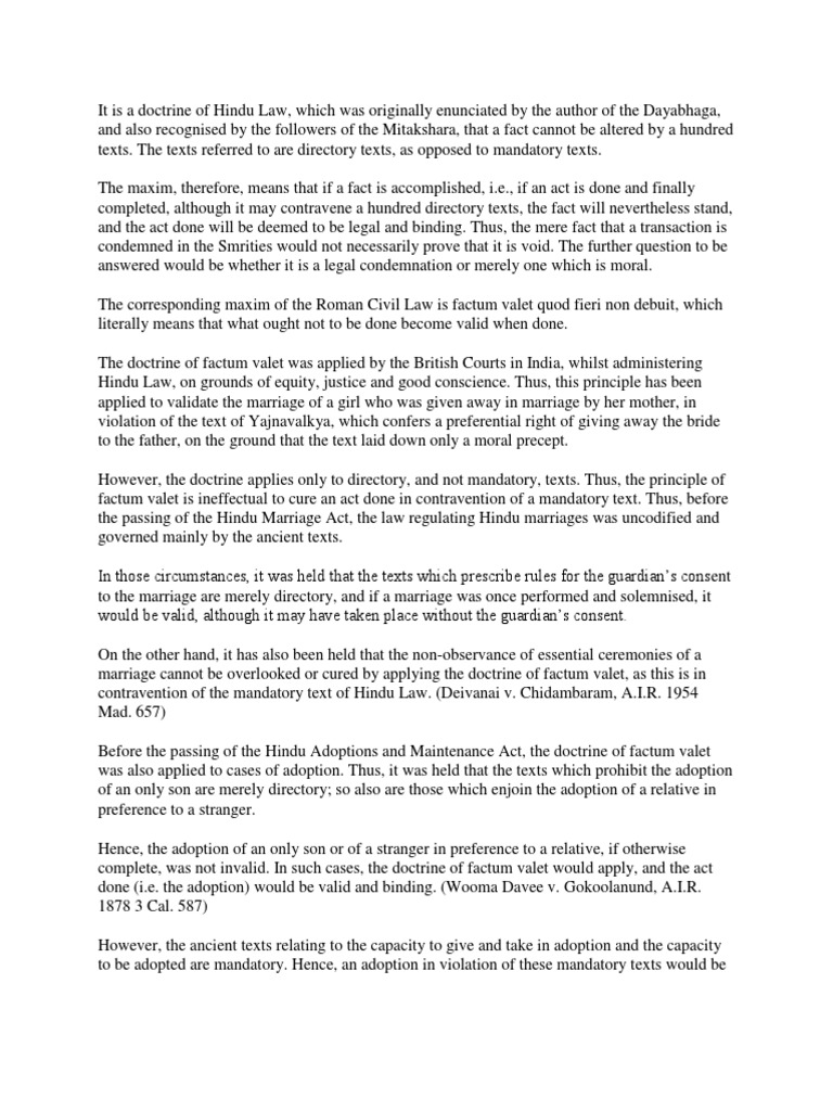 Factum Valet PDF Marriage Public Law