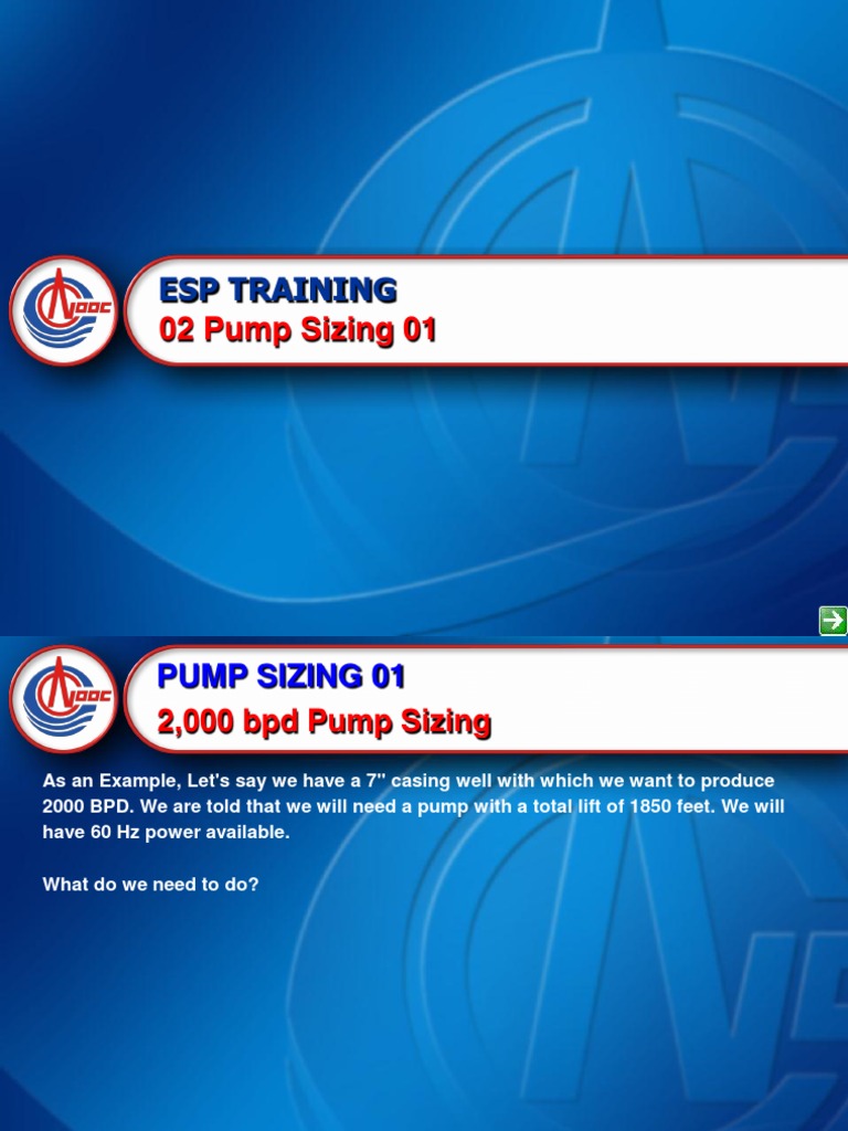 02 Pump Sizing 01 Pump Horsepower