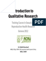 Introduction Qualitative Research Elmusharaf 2012