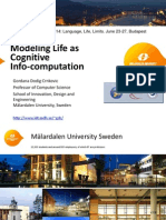 Life Cognition Infocomputation, CiE 20140623