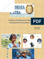 Analysis of Awareness Program by Akshayapatra Foundation, Bhilai