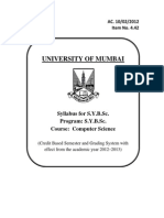 Mumbai University SYBSc Computer Science Syllabus