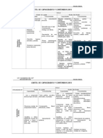 Cartel de Contenidos y Capacidades 1ero y 2do