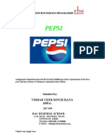 Pepsi: Analysis of Pepsi Household Programme