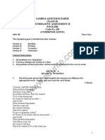 Sample Question Paper Class Ix Summative Assessment Ii English Code No. 101 (Communicative)