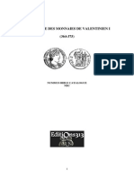 Catalogue Des Monnaies de Valentinien i