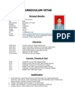 Sample for CV 