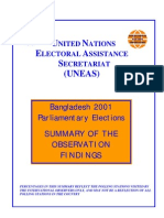 Election 2001 Summary - of - Observation 2001 Election