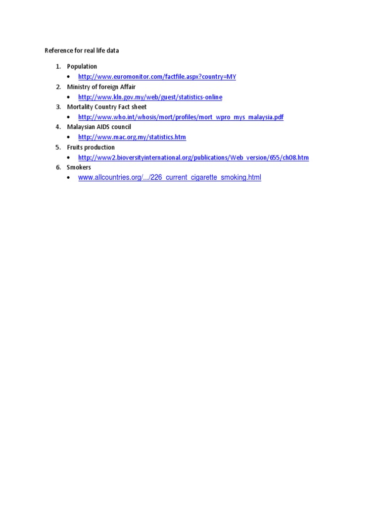 Essential Malaysian Data References | PDF | Technology & Engineering