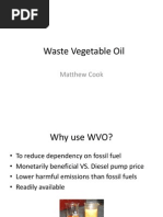 Waste Vegetable Oil