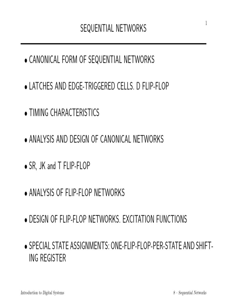 Sequential Networks and Flip-Flop Design | PDF | Electronics | Digital ...