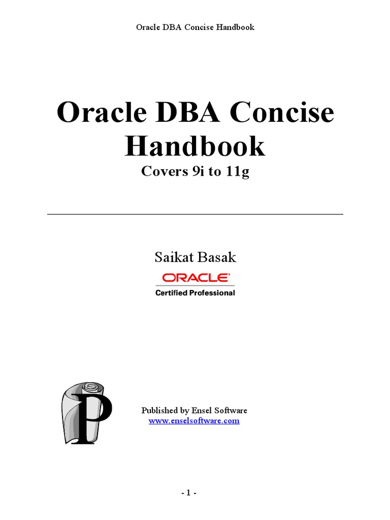 Oracle DBA Concise Handbook | PDF