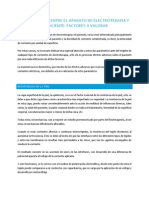 Tema 3 - Acoplamiento Entre El Aparato de Electroterapia y El Paciente (Factores A Valorar)