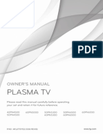 LG Plasma TV - Owner's Manual
